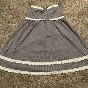 Amazon Brown and White Dress Medium, New Without Tags